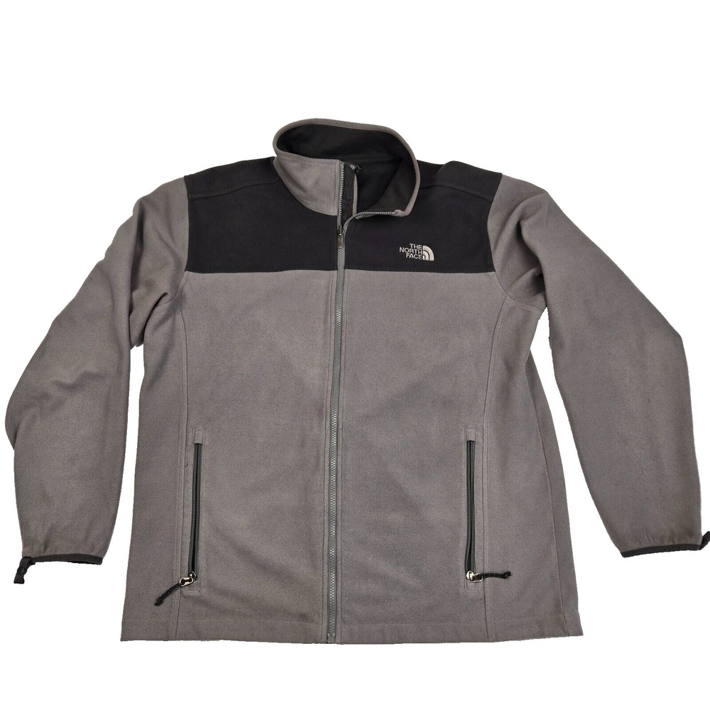 The‎ North Face Mens Gray Black Full Zip Fleece Jacket XL